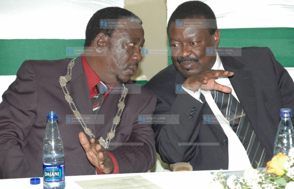 Deputy Prime Minister and Minister for Local Government Musalia Mudavadi with Thika Mayor Johnston Muriuki