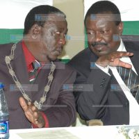 Deputy Prime Minister and Minister for Local Government Musalia Mudavadi with Thika Mayor Johnston Muriuki