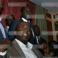 Mithika Linturi leads other committee members in addressing journalists