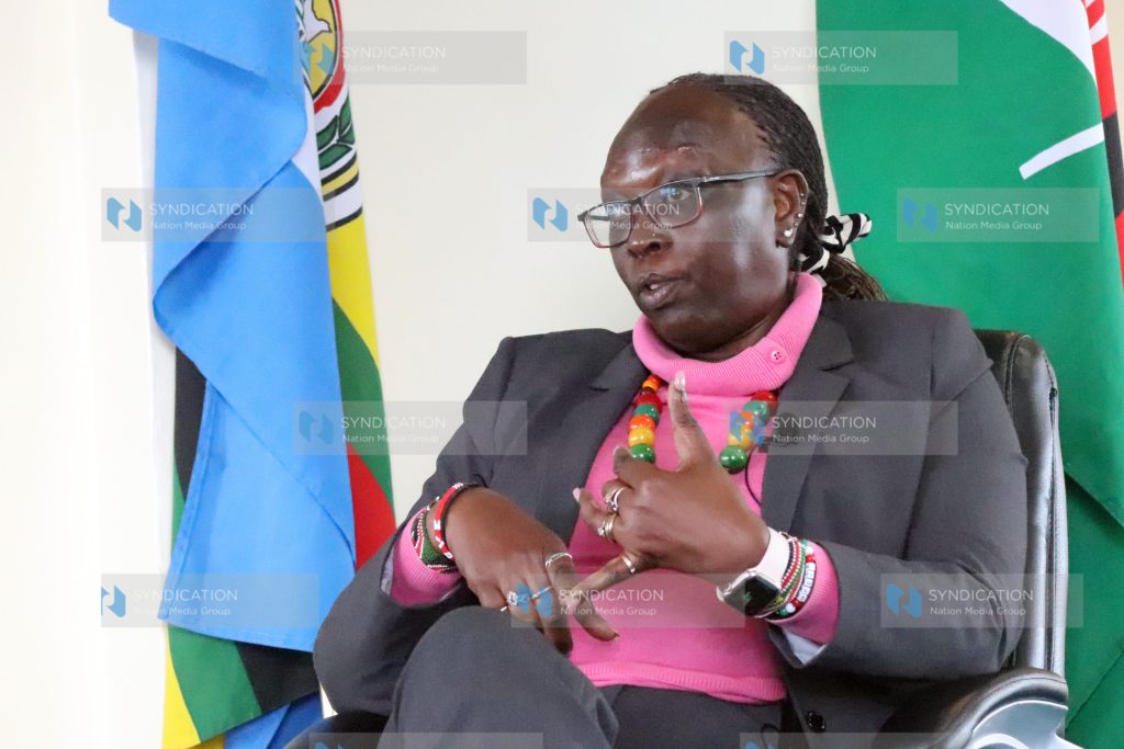 Betty Maina during the interview