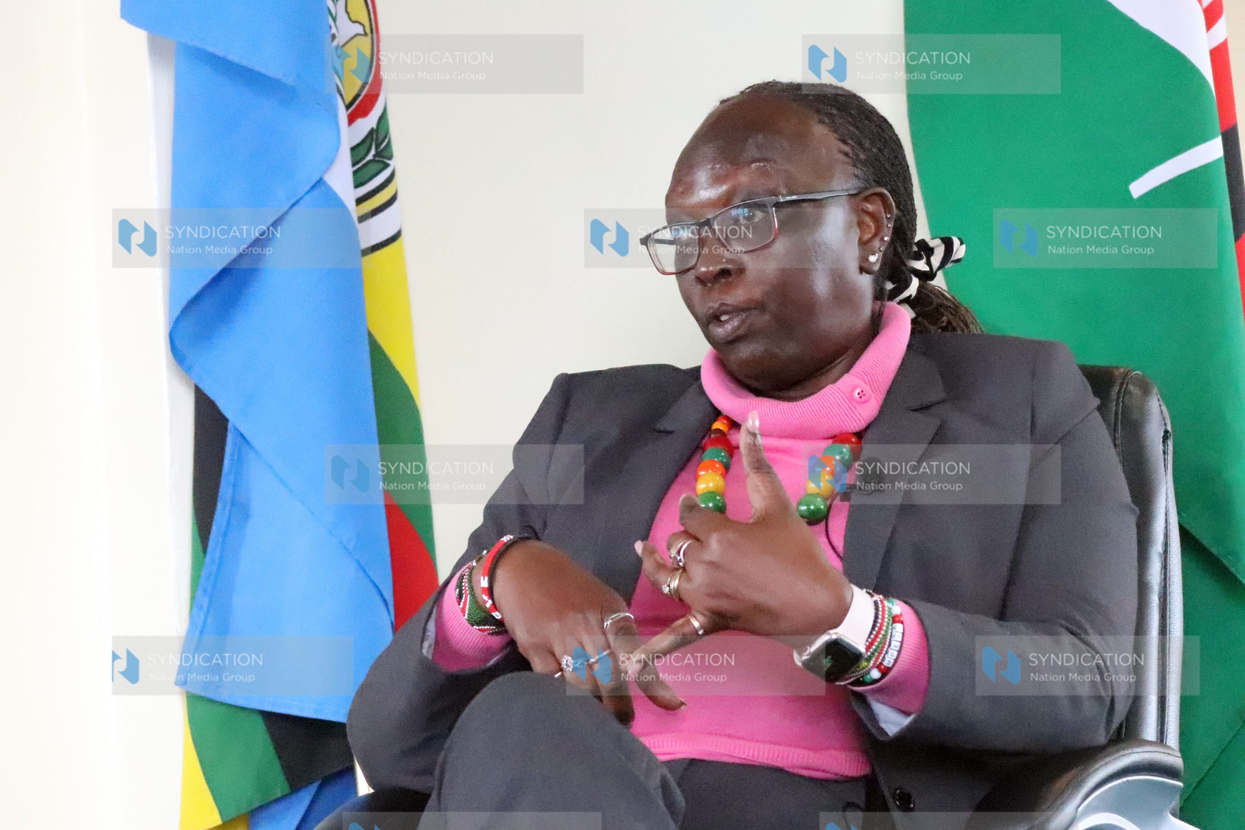 Betty Maina during the interview