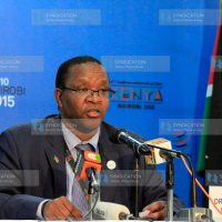 Dr Karanja Kibicho during a press conference