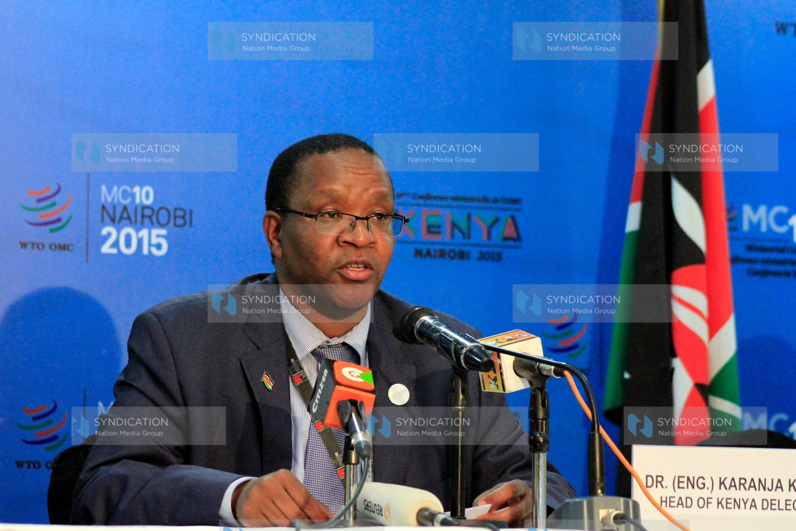 Dr Karanja Kibicho during a press conference