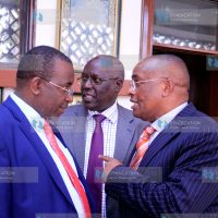NSSF Board of Trustees member Erastus Mwongera (centre).