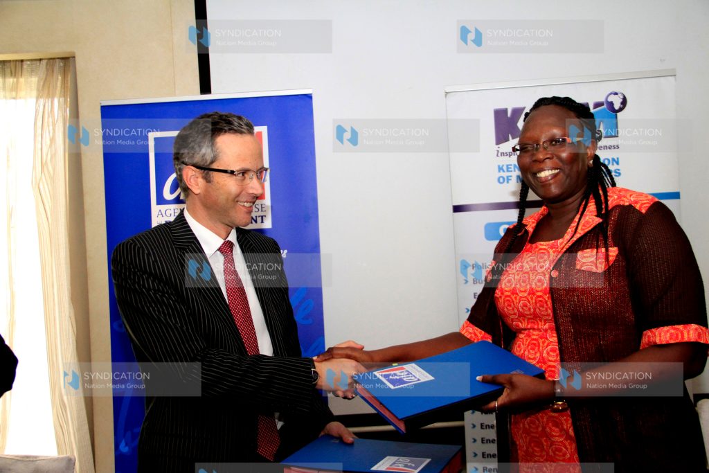 Signing of a two-year Kshs 239 million (2.1million Euro) energy project