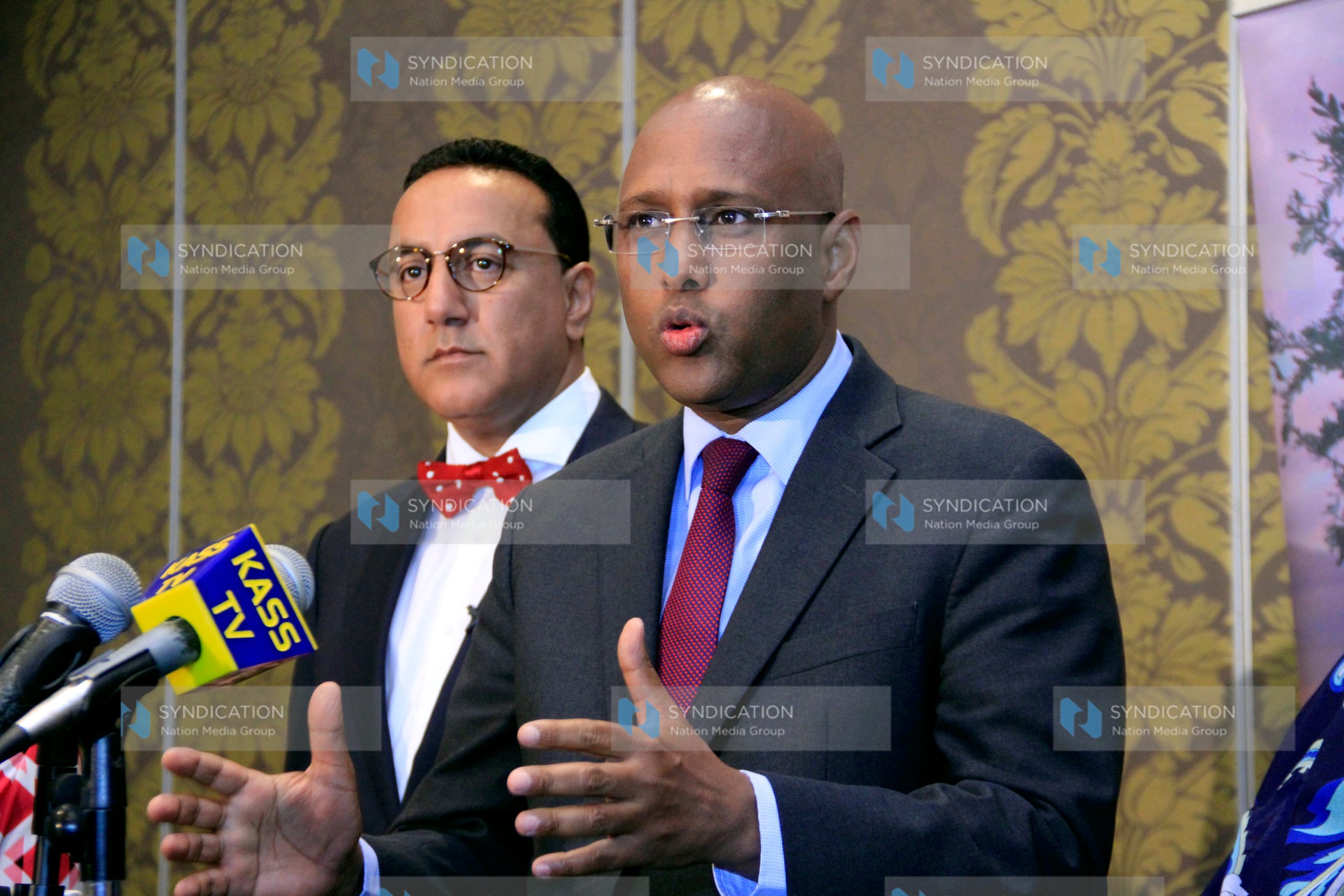 A press conference following a breakfast meeting