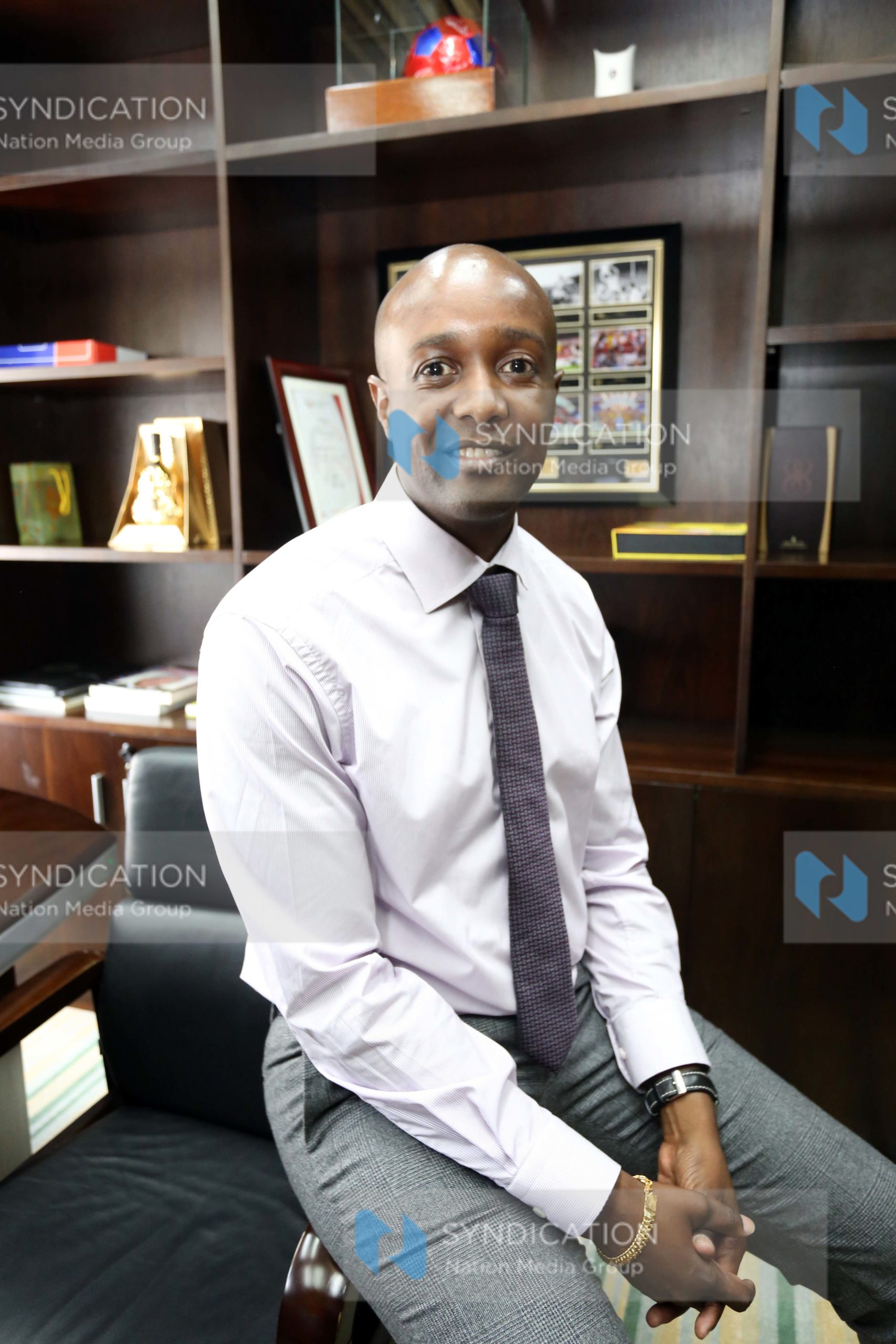 Sportpesa CEO Ronald Karauri during the interview at his office