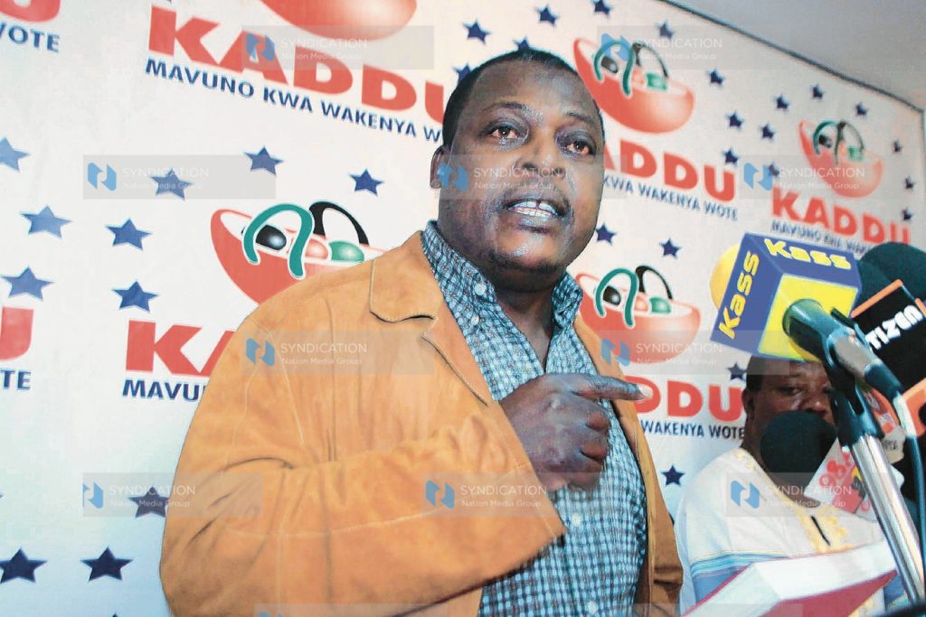 Cyrus Jirongo addresses journalists
