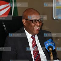 EAC Cabinet Secretary Adan Mohamed addressing journalists