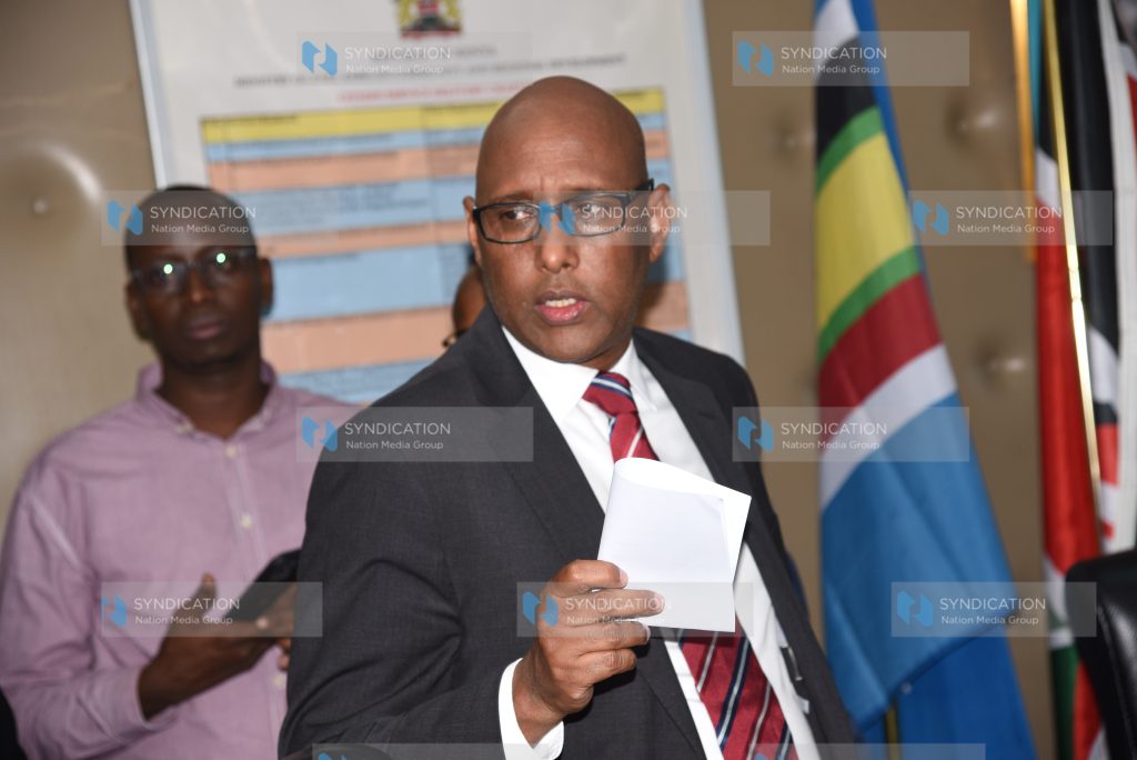 EAC Cabinet Secretary Adan Mohamed at his office