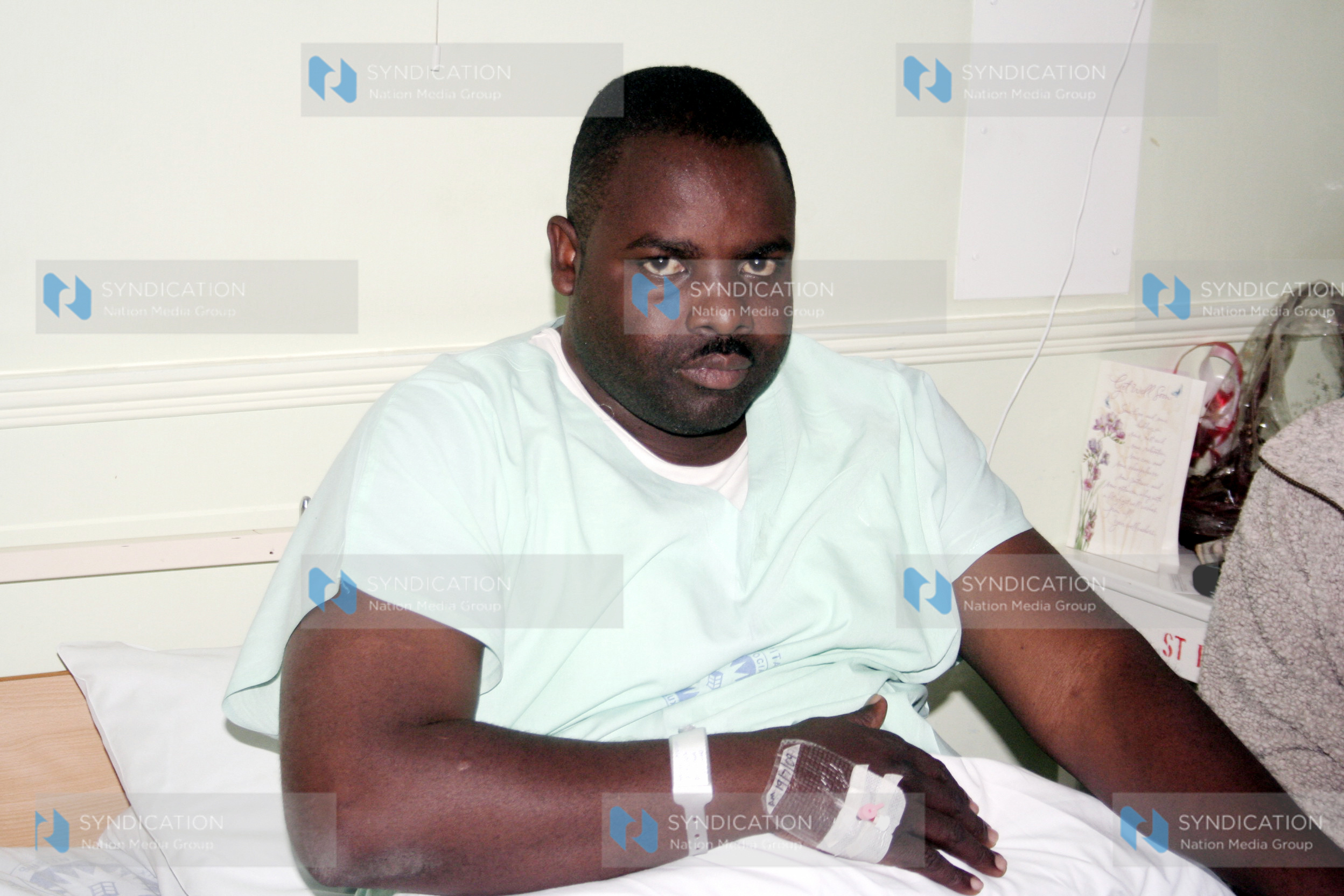 A Nairobi mayoral aspirant George Aladwa on his sick bed