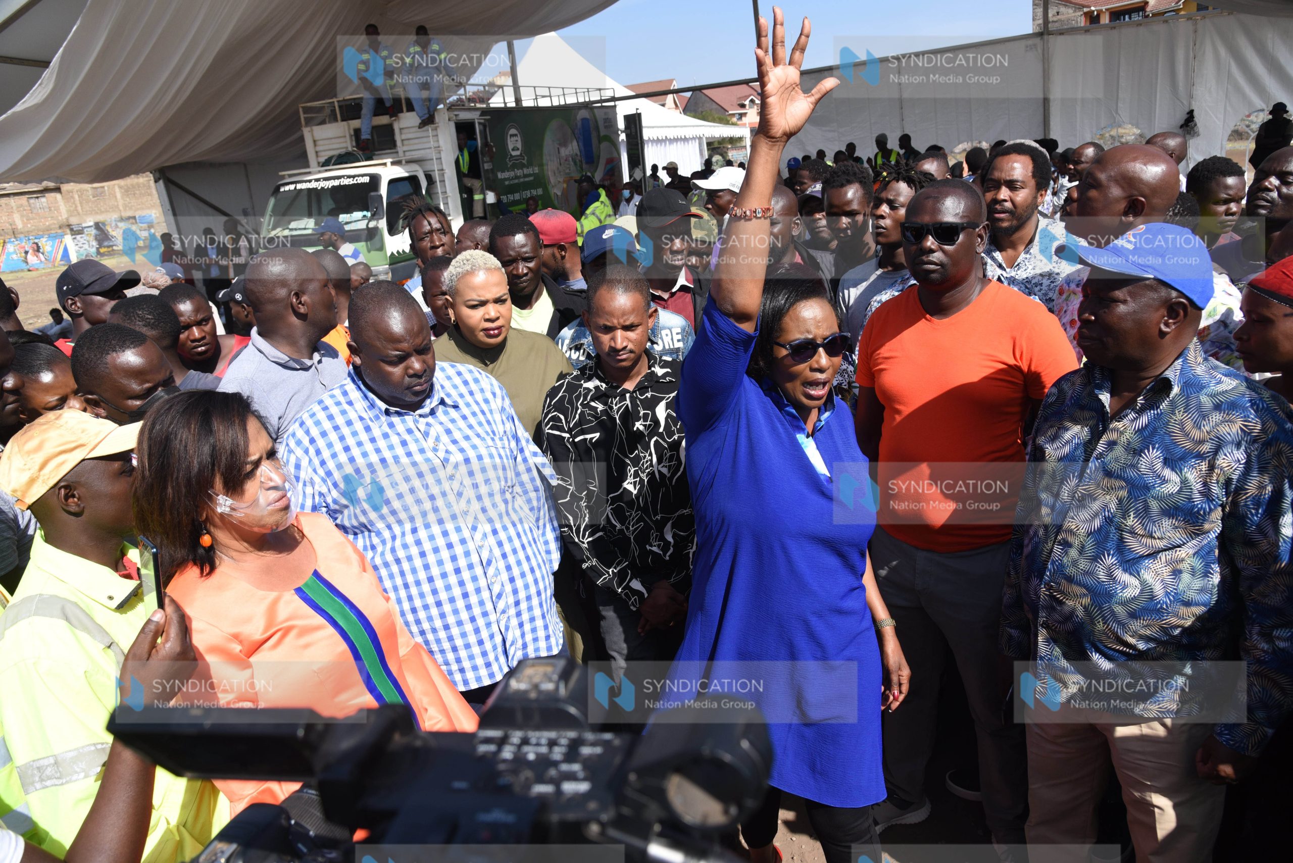 Azimio la Umoja leaders  hold a political rally