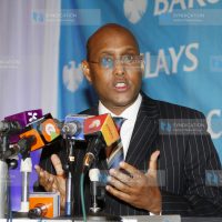 Barclays Bank of Kenya Managing Director Adan Mohamed speaking