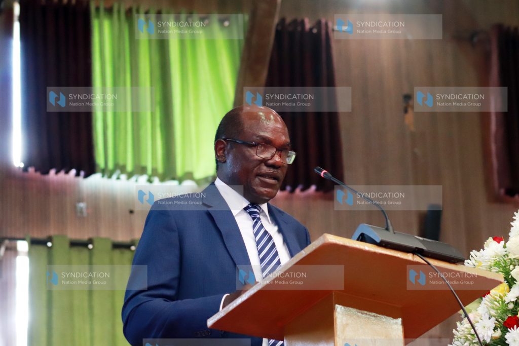 (IEBC) Chairman, Wafula Chebukati speaking at the Bomas of Kenya