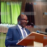 (IEBC) Chairman, Wafula Chebukati speaking at the Bomas of Kenya