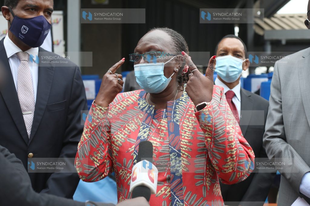 Ministry of Industrialization, Trade and Enterprise Development Cabinet Secretary Betty C. Maina speaks