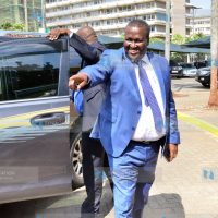 Petroleum Cabinet Secretary John MUnyes arrives at Parliament Buildings