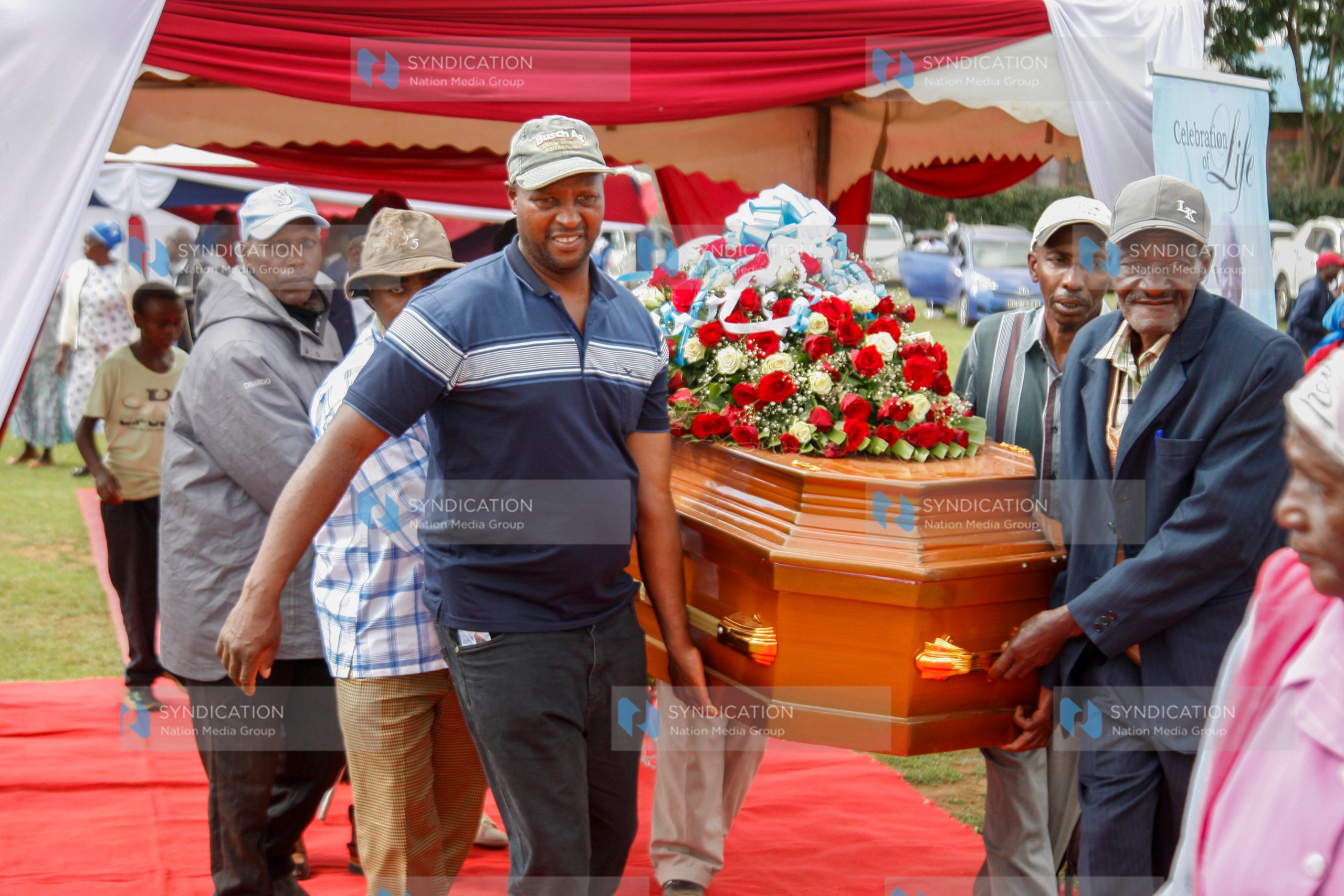 Burial service at Mukinyai Farm in Molo, Nakuru County