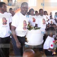 Requiem service of his late grandmother, Rakeli wa Nikodem