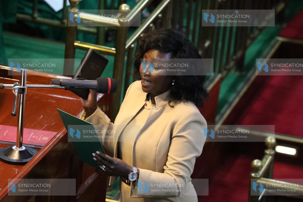 Uasin Gishu Women Rep Gladys Boss Shollei taking oath of office