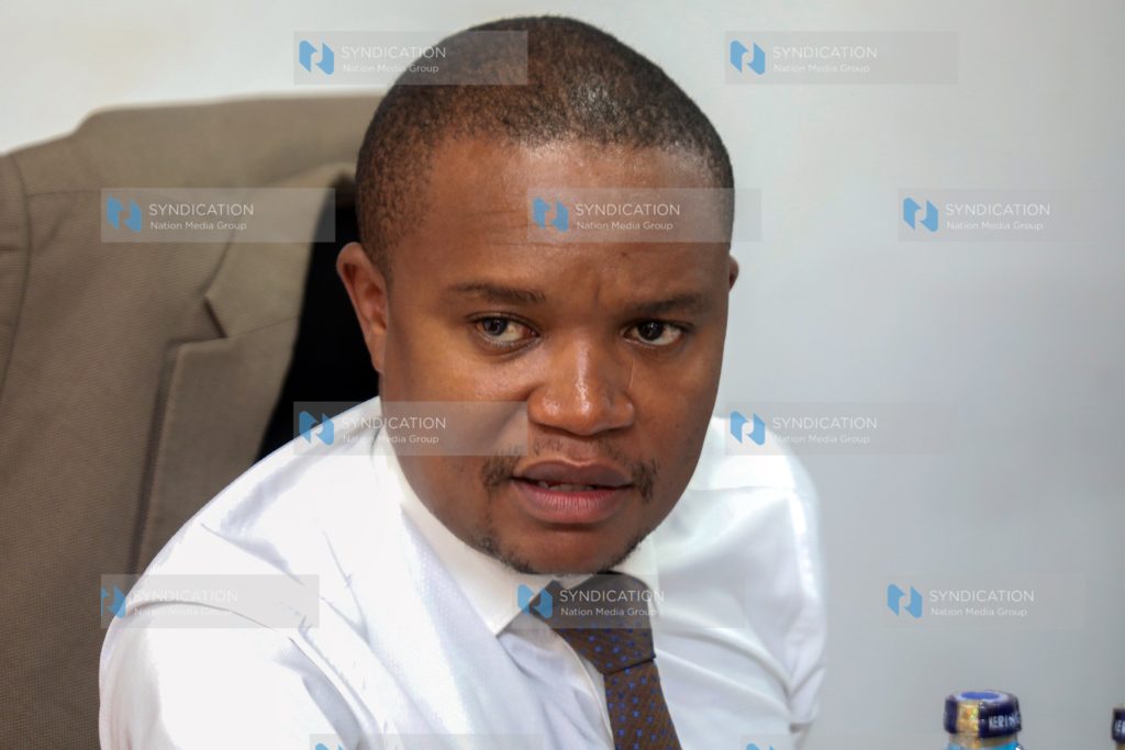 Francis Kuria Kimani, leads the session at Bunge Towers