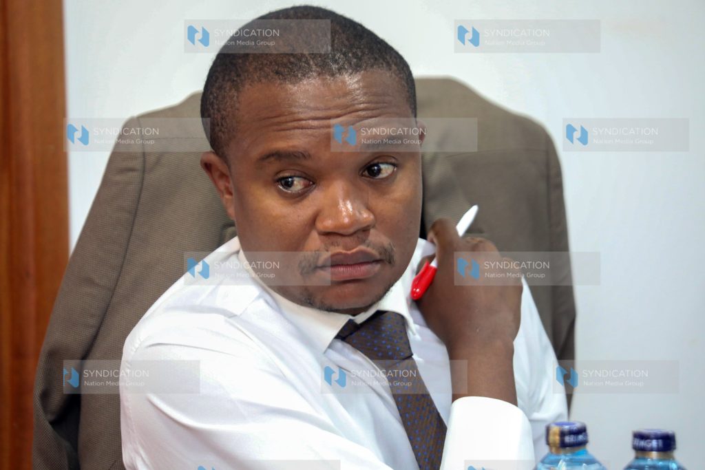 Francis Kuria Kimani, leads the session at Bunge Towers