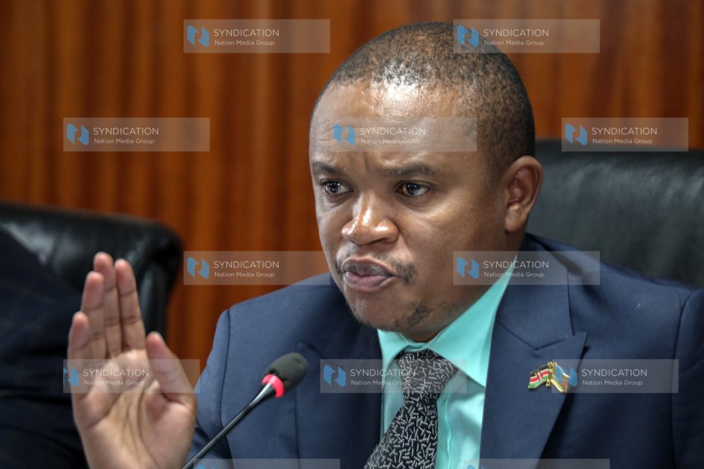 Kuria Kimani, during the session at Continental House
