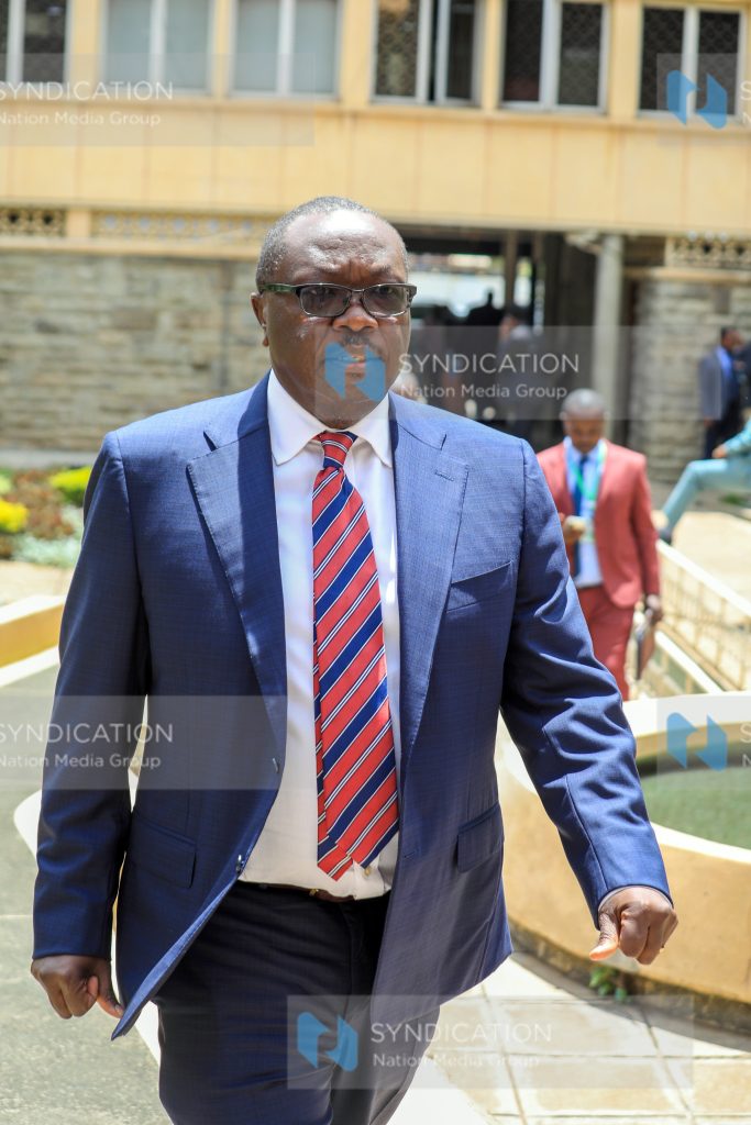 Rongo Member of Parliament Abuor Paul after addressing the media at Parliament Buildings