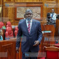 Ruaraka Member of Parliament Tom Joseph Kajwang walk out of the committee proceedings