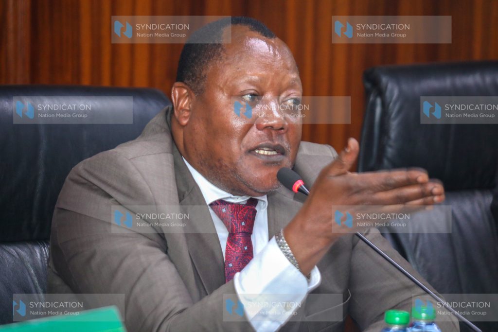 Budalangi MP Wanjala Raphael and Chairperson of Committee on Implementation during the session