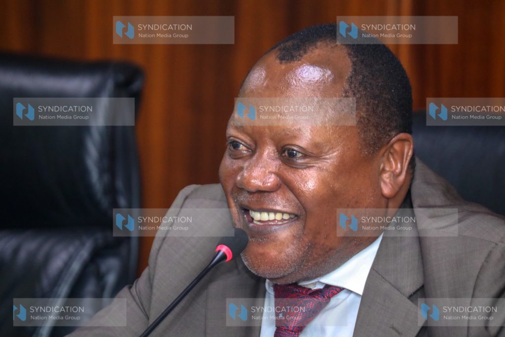 Budalangi MP Wanjala Raphael and Chairperson of Committee on Implementation during the session