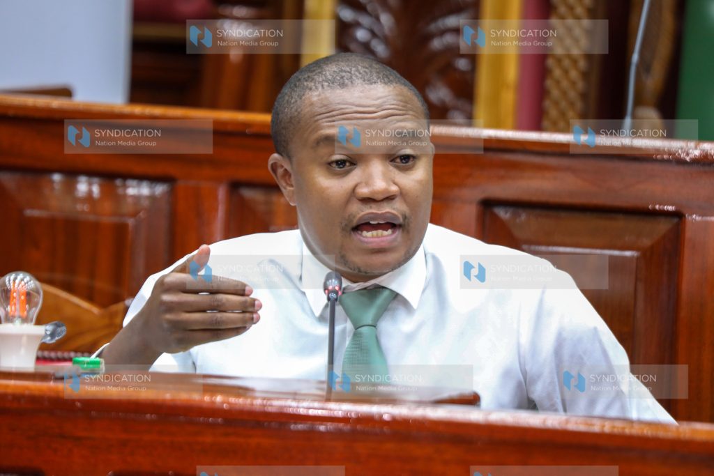 Francis Kuria Kimani during a joint committee sitting