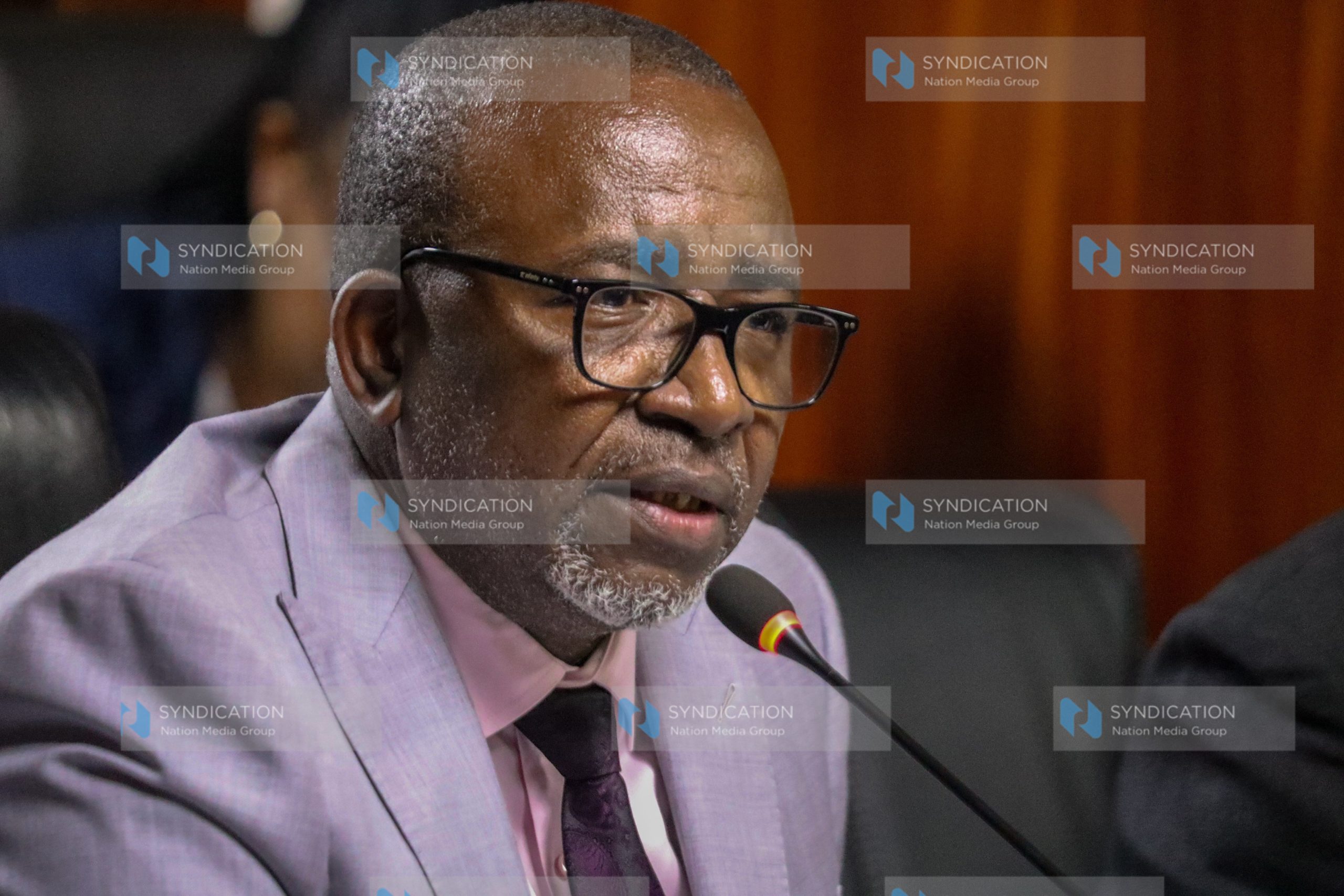 Agriculture Cabinet Secretary Mithika Linturi before the National Assembly Committee