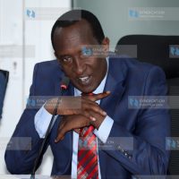 Narok Governor Patrick Ntutu when he appeared before the Committee