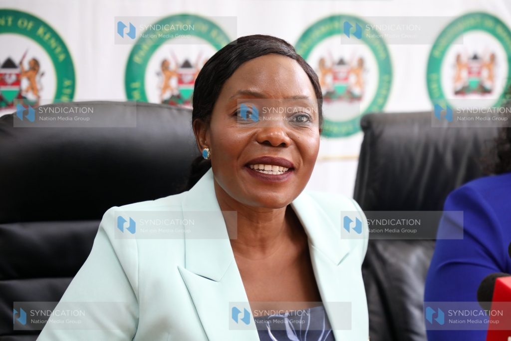 The Acting Orange Democratic Movement Secretary General Catherine Omanyo addresses the media