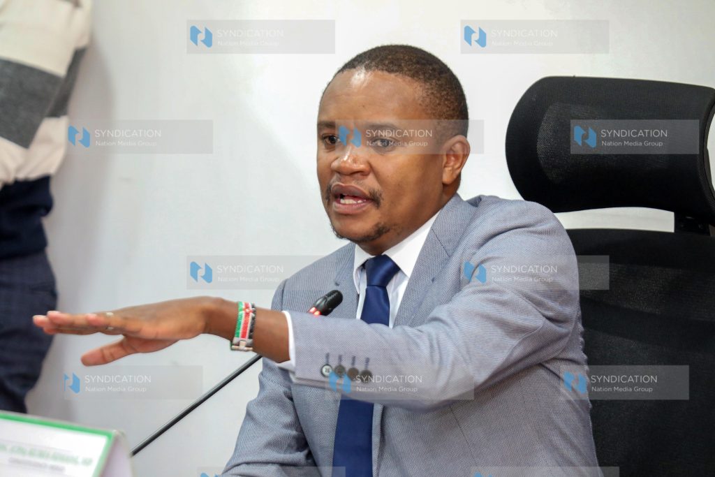 Kuria Kimani, during the session at Bunge Towers, Nairobi