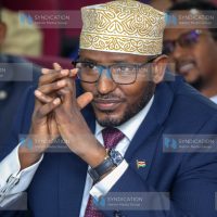 Wajir County Governor Ahmed Abdullahi when he appeared before the committee