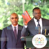 Hassan Wario during the swear-in of Cabinet Secretaries
