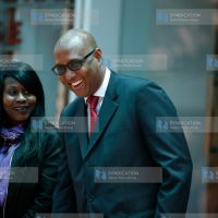 Industrialization and Enterprise Development Cabinet Secretary Adan Mohamed (right)