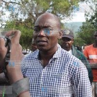 Caroli Omondi, an aspirant and former aide to opposition leader Raila Odinga, speaks to journalists