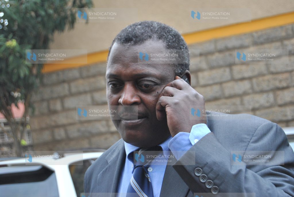 Lugari MP Cyrus Jirongo arrives at the Chartered Institute of Arbitrators