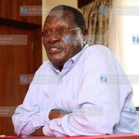Former Kisii Senator Chris Obure during an interview