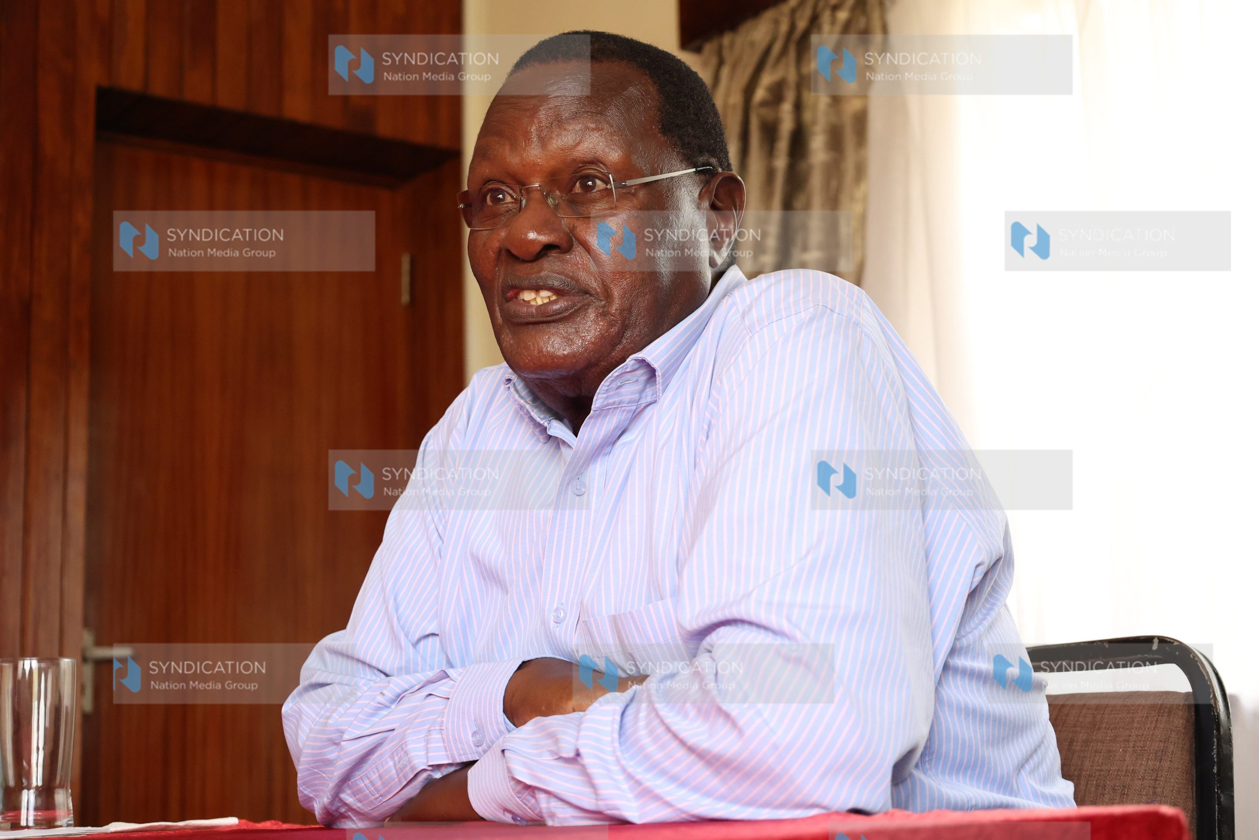 Former Kisii Senator Chris Obure during an interview