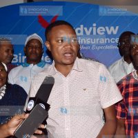 Parliamentary Committee on Finance Chairperson Kimani Kuria speaks to the press