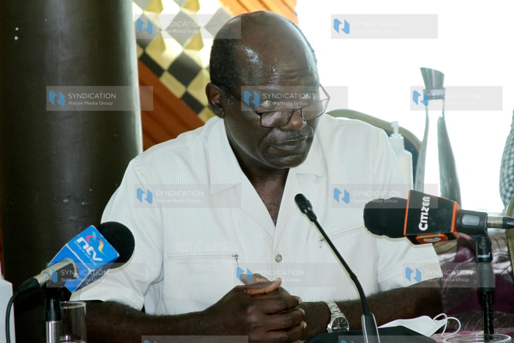 (IEBC) Chairperson Wafula Chebukati with other Officials