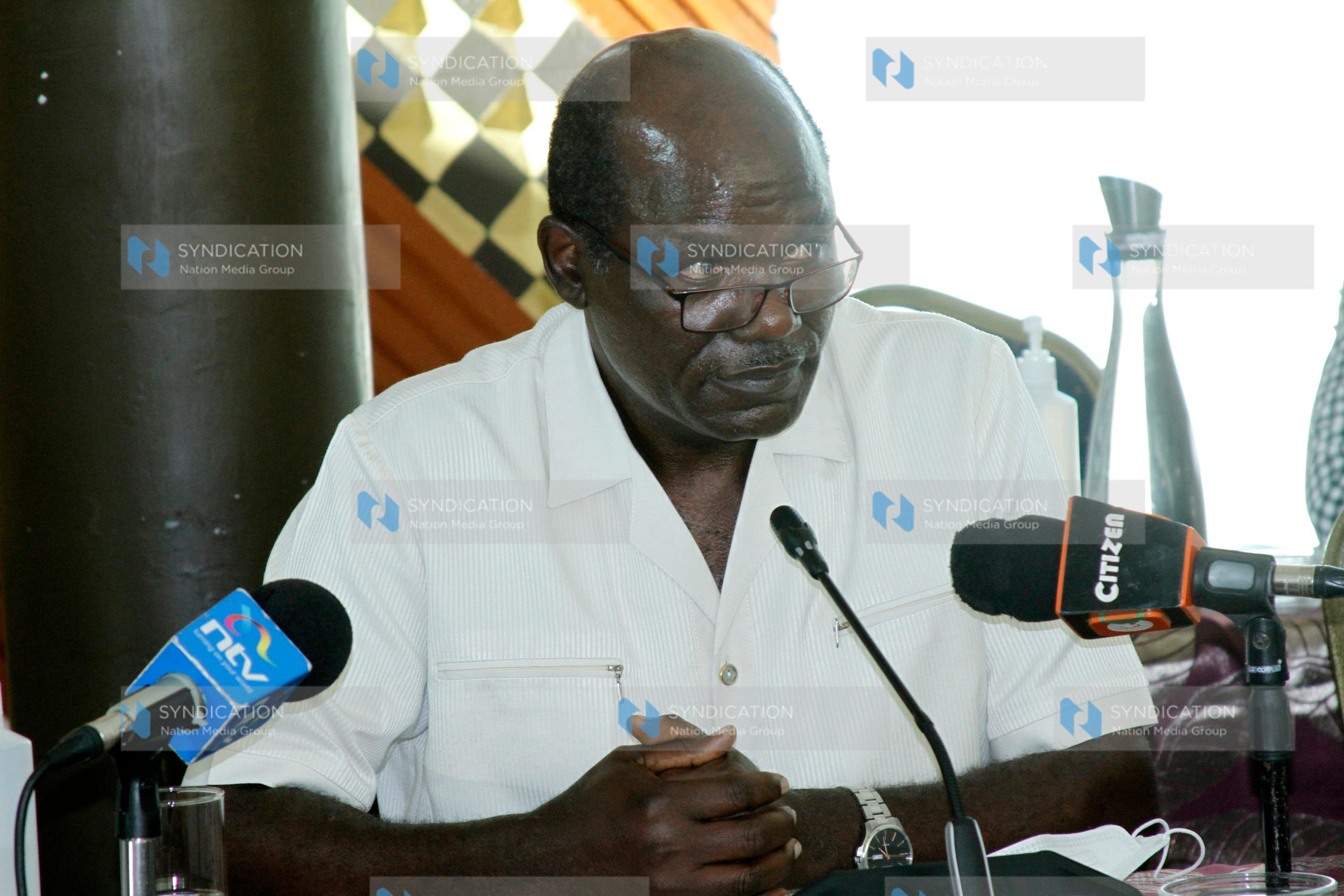 (IEBC) Chairperson Wafula Chebukati with other Officials