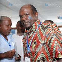 Independent Electoral and Boundaries Commission Chairman Wafula Chebukati leaves the conference hall