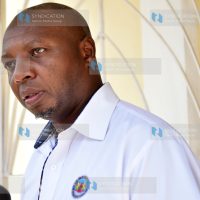 Kenya Ports Authority (KPA) Managing Director Dr. Daniel Manduku addressing members of the press