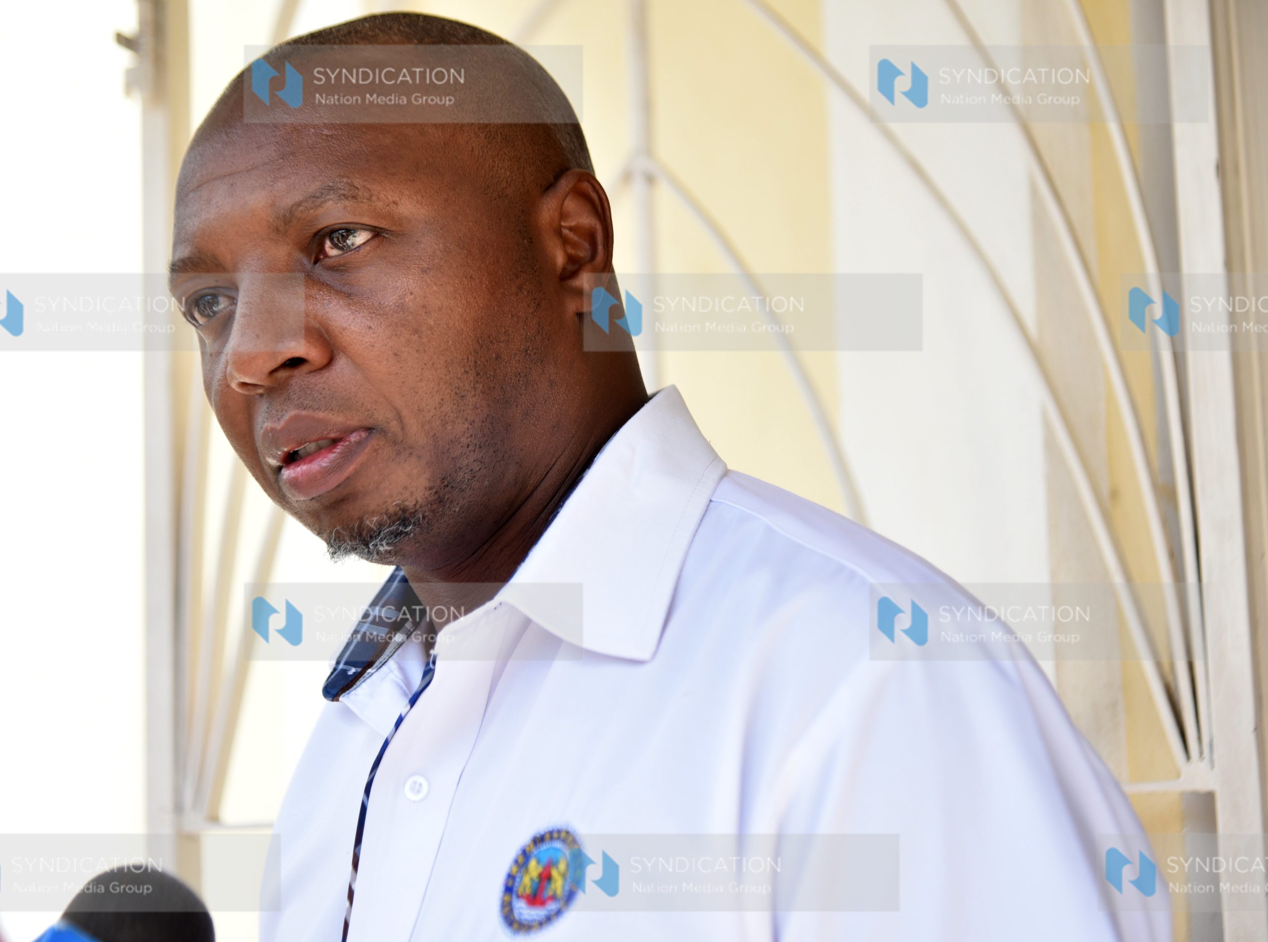 Kenya Ports Authority (KPA) Managing Director Dr. Daniel Manduku addressing members of the press