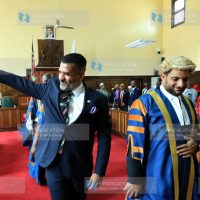 Mombasa Governor Abdulswamad Nassir with Speaker Aharub Khatri after his Special address